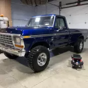1973 Ford F250 Pickup Blue 4WD Manual Ranger