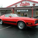 1973 Ford Mustang Mach 1 AC - Power Steering & Brakes Fastback Red-White Stang