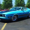 1973 Ford Mustang Mach 1 Grabber Blue 302 PS PB New Chrome Magnums
