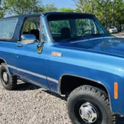 1973 GMC Jimmy Pickup Blue  4 x 4