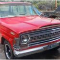 1973 Jeep Wagoneer Wagon Red 4WD Automatic red chome