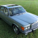 1973 Mercedes Benz 450SE in 861 Silver-Green Metallic w. Parchment int., SUNROOF