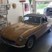 1973 MG MGB Yellow 1 Owner Roadster Convertible FREE SHIPPING