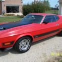 1973 Mustang Mach 1, Red 2 Door Sportsroof, Rear Deck Spoiler