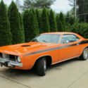 1973 PLYMOUTH CUDA, ORANGE 2 DOORS
