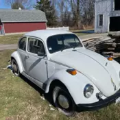 1973 Volkswagen Beetle (Pre-1980) Sedan White RWD Manual