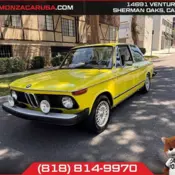 1974 BMW 2002 TII, Yellow with 100,000 Miles available now!