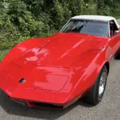 1974 Chevrolet Corvette Convertible Red Red with white top