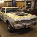 1974 Dodge Dart Sport 360 Factory Hood Scoop Car Yellow Black Build Sheet SOLID
