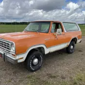 1974 Dodge Ramcharger Orange Half Door
