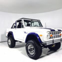 1974 Ford Bronco Frame Off Restoration | Satin White | Blue Stripes Satin White