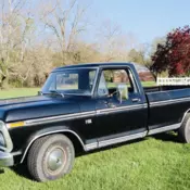 1974 Ford F100 Pickup Black Ranger xlt