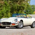 1974 Jaguar E type series III Roadster V12 4SPD White tan Interior Restored