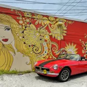 1974 MG B Convertible Red Chrome Bumper