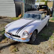 1974 MGB convertible Barn find restoration project 1.8L trans