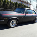 1974 Nova with with a 383 stroker motor 350 transmission new Hot Rod black paint