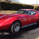 1974 red corvette 454 big block engine t top coupe