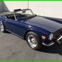 1974 TRIUMPH TR-6 CONVERTIBLE. BLUE/BLACK TRIM. 4-SPEED. CA CAR. 66K ORIG MILES.