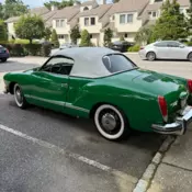 1974 Volkswagen Karmann Ghia Convertible Green side trim