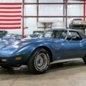 1975 Chevrolet Corvette Stingray 68723 Miles Steel Blue Convertible 350ci V8 Aut