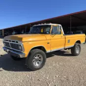 1975 Ford F250 Pickup Yellow High Boy Custom