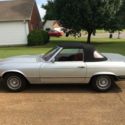 1975 Mercedes Benz 450 SL, Convertible, Silver, Red Leather Interior, Black Top