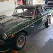1975 MG MGB Convertible Green Gold Jubilee Roadster # 9