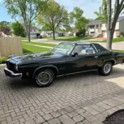 1975 Oldsmobile Cutlass Supreme Coupe Black Hurst