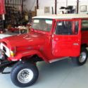 1975 Toyota FJ-40 Land Cruiser, Freeborn Red, Ambulance Doors, Restored.