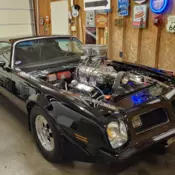 1975 Trans Am Prostreet Black/Black 455 Engine 6-71 Blower 2-650 Carburetors