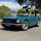 1975 Triumph TR 6 Convertible Blue 5 speed manual