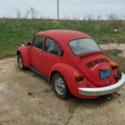 1975 VW Red Super Beetle, running boards, sunroof, engine rebuilt in 99