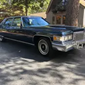 1976 Cadillac Brougham Blue RWD Automatic d elegante