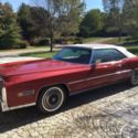 1976 Cadillac Eldarado Convertible, Red, Red Leather Interior, White Top