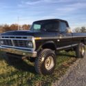 1976 Ford F250 Hiboy Hi-boy 4x4 390 V8 4speed Tuxedo Black Great Shape NO RES!