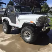 1976 Jeep CJ5, 10,500 miles, white with black interior, soft top and Bimini!