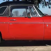 1976 MG B Convertible Orange