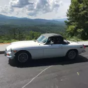 1976 MG MGB Mk II Convertible White White Pearl paint