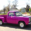 1976 panther pink dodge pickup 360 Magnum Pistol Grip 4 speed and Posi