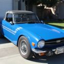 1976 Triumph TR-6 Convertible Tahiti Blue Manual Classic Sports Car