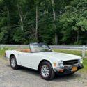 1976 Triumph TR6 Convertible White FWD Manual w/ overdrive