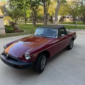 1977 1/2 Fire engine Red MGB W/ Rare Overdrive Feature.