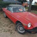 1977 British MGB convertible. Runs good, 4 speed manual transmission.
