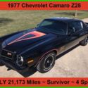 1977 Chevrolet Camaro Z28  ONLY 21173 Miles 4 Speed SURVIVOR No Modifications