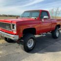 1977 Chevrolet K-10 SWB FLEETSIDE 350 AUTO PS PB 0 Red Pickup Truck 350 Automati