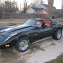 1977 CORVETTE 0NLY 33,000 MILES BLACK WITH RED LEATHER INTERIOR
