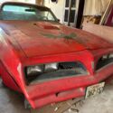 1977 Firebird Trans Am, 6.6 Liter V8, 73,093 miles -- Red with Firebird decal