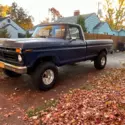 1977 Ford F-150 Pickup Blue 4WD Manual