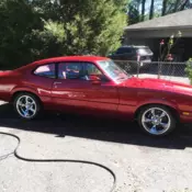 1977 Ford Maverick Sedan Red Grabber