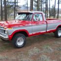 1977 Ford Ranger XLT F-150 4X4 Selling At No Reserve Rare Color Red/Silver
